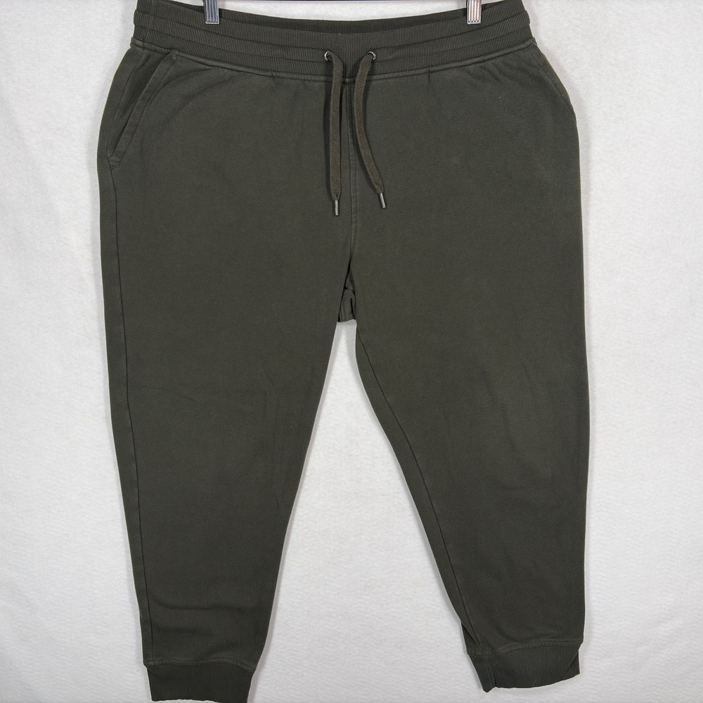 Orvis Classic Collection Mens XL Olive Green Fleece Lined Jogger Sweatpants